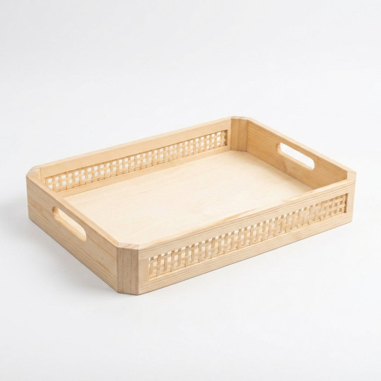 Wooden Tray Set 3 pieces